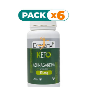 Pack 6x ASHWAGANDHA 60 CÁPSULAS KETO DRASANVI
