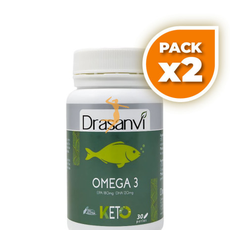 Pack 2x OMEGA 3 30 PERLAS KETO DRASANVI