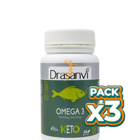 Pack 3x OMEGA 3 30 PERLAS KETO DRASANVI