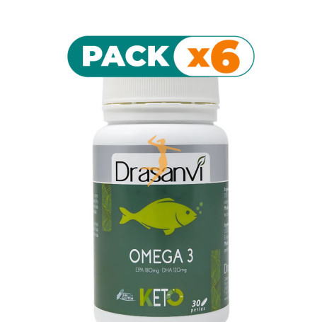 Pack 6x OMEGA 3 30 PERLAS KETO DRASANVI
