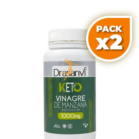 Pack 2x VINAGRE DE MANZANA 60 CÁPSULAS KETO DRASANVI