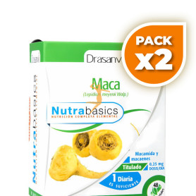 Pack 2x MACA 48 CÁPSULAS NUTRABASICS DRASANVI
