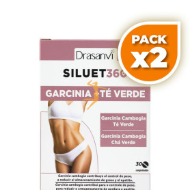 Pack 2x SILUET 360 GARCINIA + TE VERDE 30 COMPRIMIDOS DRASANVI