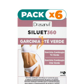 Pack 6x SILUET 360 GARCINIA + TE VERDE 30 COMPRIMIDOS DRASANVI