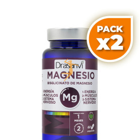 Pack 2x MINERAL BISGLICINATO DE MAGNESIO 60 COMPRIMIDOS DRASANVI