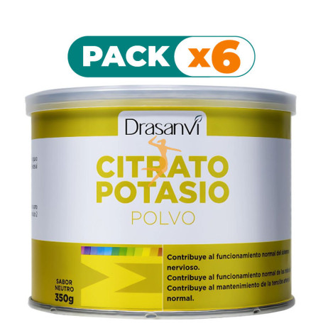 Pack 6x MINERAL CITRATO DE POTASIO POLVO 350GR DRASANVI