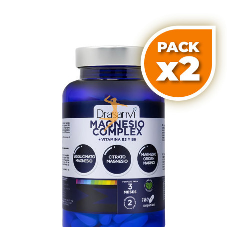 Pack 2x MINERAL MAGNESIO COMPLEX 180 COMPRIMIDOS DRASANVI