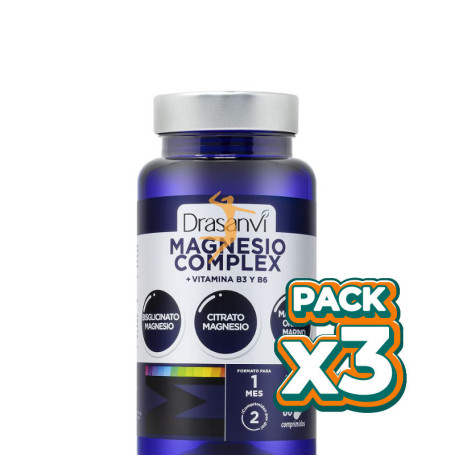 Pack 3x MINERAL MAGNESIO COMPLEX 60 COMPRIMIDOS DRASANVI
