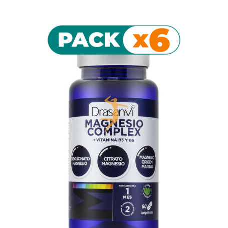 Pack 6x MINERAL MAGNESIO COMPLEX 60 COMPRIMIDOS DRASANVI
