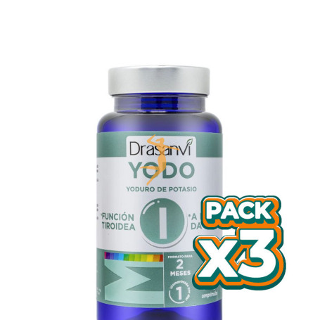 Pack 3x MINERAL YODO 60 COMPRIMIDOS DRASANVI
