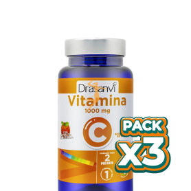 Pack 3x VITAMINA C 1000MG 60 CÁPSULAS DRASANVI