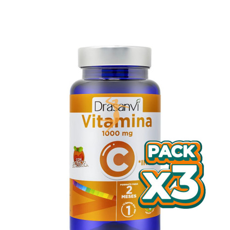 Pack 3x VITAMINA C 1000MG 60 CÁPSULAS DRASANVI