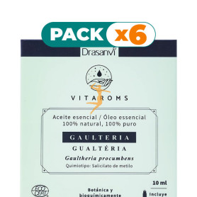 Pack 6x ACEITE ESENCIAL GAULTERIA COSMOS ORGANIC 10ML VITAROMS DRASANVI