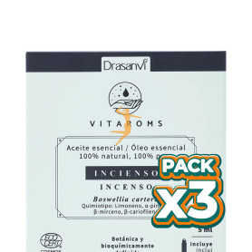 Pack 3x ACEITE ESENCIAL INCIENSO COSMOS ORGANIC 5ML VITAROMS DRASANVI
