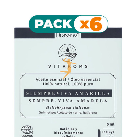 Pack 6x AC. ESENCIAL SIEMPREVIVA AMARILLA COS. OR. 5ML VITAROMS DRASANVI