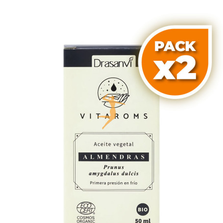 Pack 2x ACEITE VEGETAL ALMENDRAS DULCES COS. ORG. 50ML VITAROMS DRASANVI