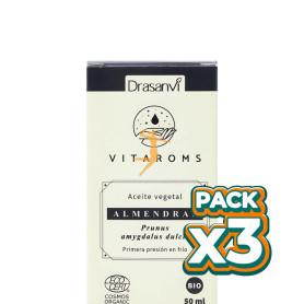 Pack 3x ACEITE VEGETAL ALMENDRAS DULCES COS. ORG. 50ML VITAROMS DRASANVI