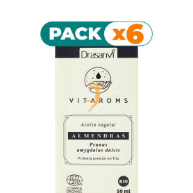 Pack 6x ACEITE VEGETAL ALMENDRAS DULCES COS. ORG. 50ML VITAROMS DRASANVI