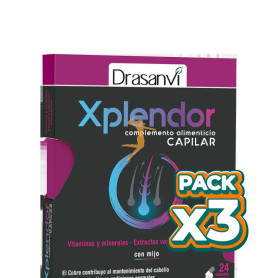 Pack 3x XPLENDOR CAPILAR 24 CÁPSULAS DRASANVI