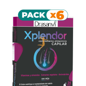 Pack 6x XPLENDOR CAPILAR 24 CÁPSULAS DRASANVI