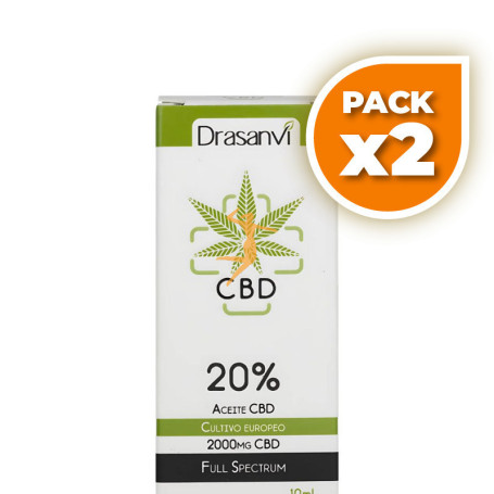 Pack 2x ACEITE DE CBD 20% 10ML DRASANVI