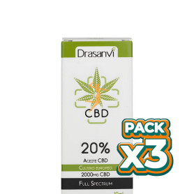 Pack 3x ACEITE DE CBD 20% 10ML DRASANVI