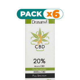 Pack 6x ACEITE DE CBD 20% 10ML DRASANVI