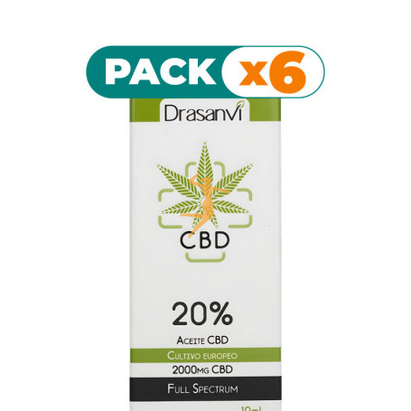 Pack 6x ACEITE DE CBD 20% 10ML DRASANVI