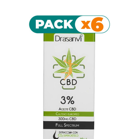 Pack 6x ACEITE DE CBD 3% 10ML DRASANVI