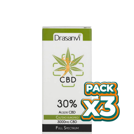 Pack 3x ACEITE DE CBD 30% 10ML DRASANVI