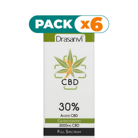 Pack 6x ACEITE DE CBD 30% 10ML DRASANVI
