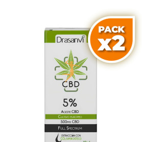 Pack 2x ACEITE DE CBD 5% 10ML DRASANVI
