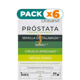 Pack 6x PRÓSTATA 60 CÁPSULAS DRASANVI