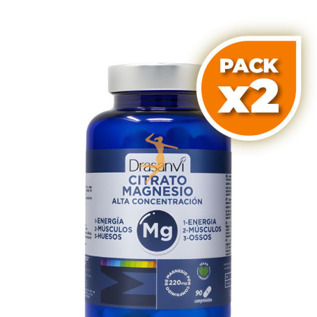Pack 2x CITRATO DE MAGNESIO ALTA CONCENTRACION 90 COMPRIMIDOS DRASANVI