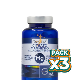Pack 3x CITRATO DE MAGNESIO ALTA CONCENTRACION 90 COMPRIMIDOS DRASANVI