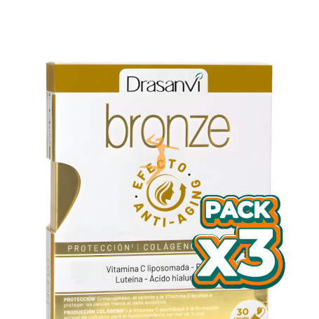 Pack 3x BRONZE ANTI AGING 30 CÁPSULAS DRASANVI