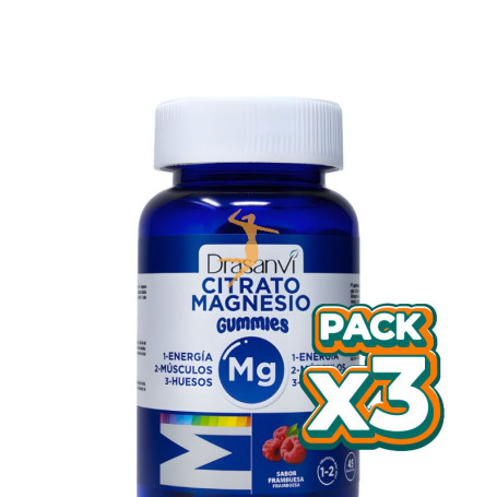 Pack 3x MINERAL CITRATO DE MAGNESIO 45 GOMINOLAS DRASANVI
