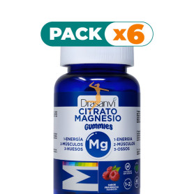 Pack 6x MINERAL CITRATO DE MAGNESIO 45 GOMINOLAS DRASANVI