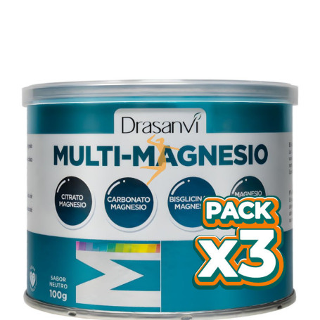 Pack 3x MINERAL MULTIMAGNESIO EN POLVO 100G DRASANVI