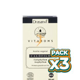 Pack 3x ACEITE VEGETAL CALÓFILO (PRIMERA PRESIÓN EN FRÍO) 50ML DRASANVI