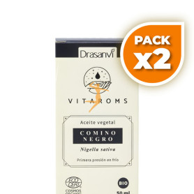 Pack 2x ACEITE VEGETAL COMINO NEGRO (PRIMERA PRESIÓN FRIO) 50ML DRASANVI