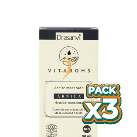 Pack 3x ACEITE VEGETAL MACERADO DE ÁRNICA VITAROMS 50ML DRASANVI