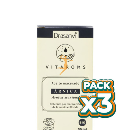 Pack 3x ACEITE VEGETAL MACERADO DE ÁRNICA VITAROMS 50ML DRASANVI