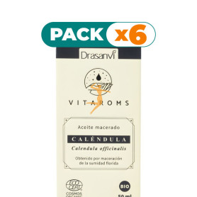 Pack 6x ACEITE VEGETAL MACERADO DE CALÉNDULA VITAROMS 50ML DRASANVI