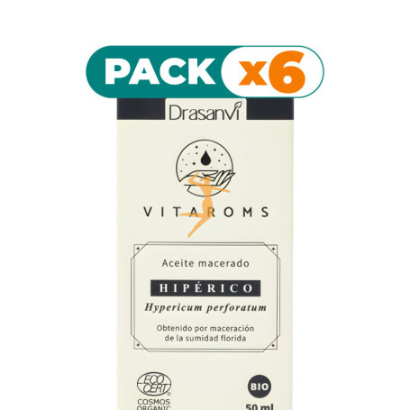 Pack 6x ACEITE VEGETAL MACERADO DE HIPÉRICO VITAROMS 50ML DRASANVI