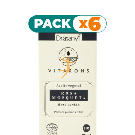 Pack 6x ACEITE VEGETAL DE ROSA MOSQUETA (1ª PRESIÓN FRÍO) 50ML DRASANVI