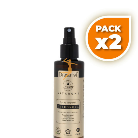 Pack 2x SPRAY CORPORAL DE CITRONELA VITAROMS 150ML DRASANVI