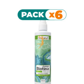 Pack 6x CHAMPÚ DE BIOTINA Y ALOE VERA CABELLO GRASO 300ML DRASANVI