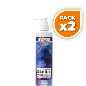 Pack 2x CHAMPÚ DE BIOTINA Y ALOE VERA CABELLO TEÑIDO 300ML DRASANVI
