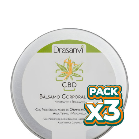 Pack 3x BÁLSAMO CORPORAL DE CBD 200ML DRASANVI